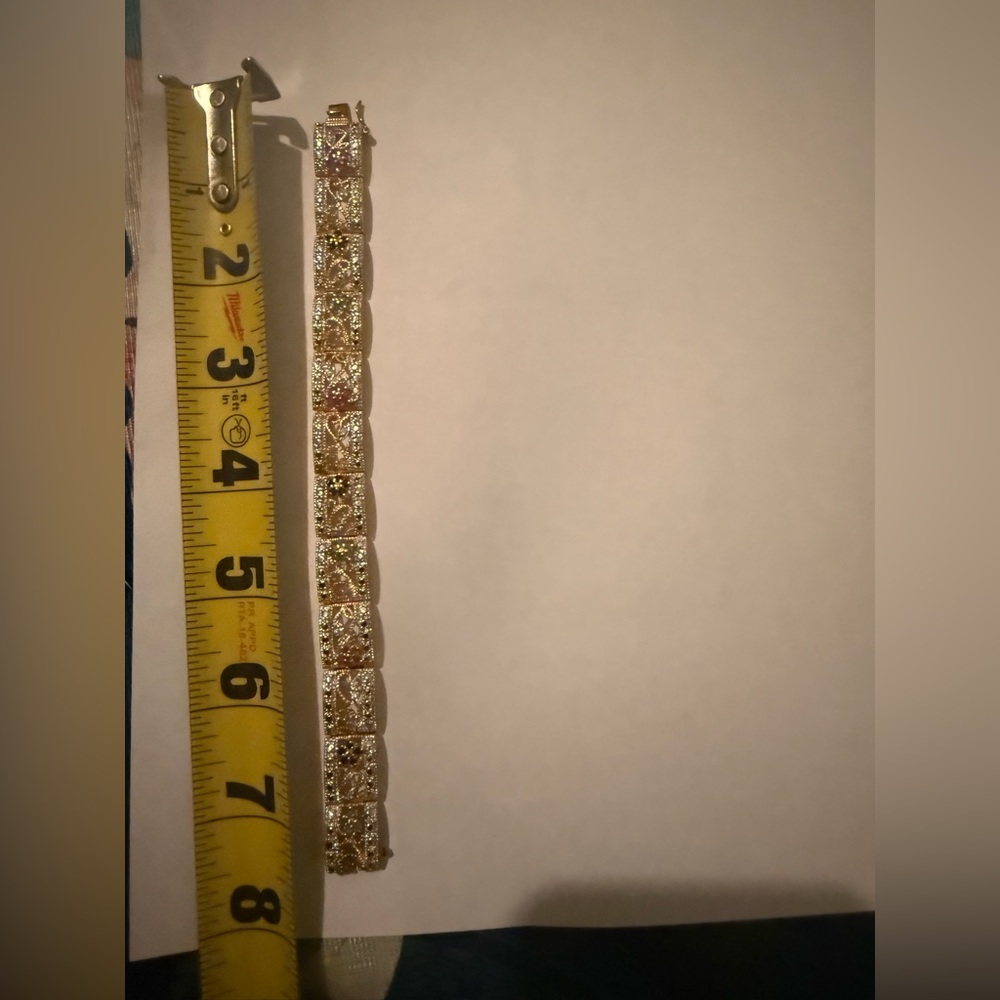 925 Italy gold Tennis bracelet - Picture 3 of 3